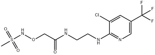 N-(2-([3-CHLORO-5-(TRIFLUOROMETHYL)-2-PYRIDINYL]AMINO)ETHYL)-2-([(METHYLSULFONYL)AMINO]OXY)ACETAMIDE Struktur