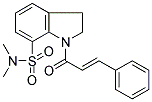 7-(DIMETHYLAMINOSULPHONYL)-2,3-DIHYDRO-1-(3-PHENYL-(2E)-PROPENOYL)-(1H)-INDOLE Struktur