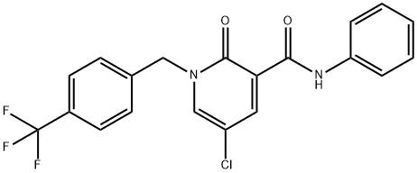 5-CHLORO-2-OXO-N-PHENYL-1-[4-(TRIFLUOROMETHYL)BENZYL]-1,2-DIHYDRO-3-PYRIDINECARBOXAMIDE Struktur