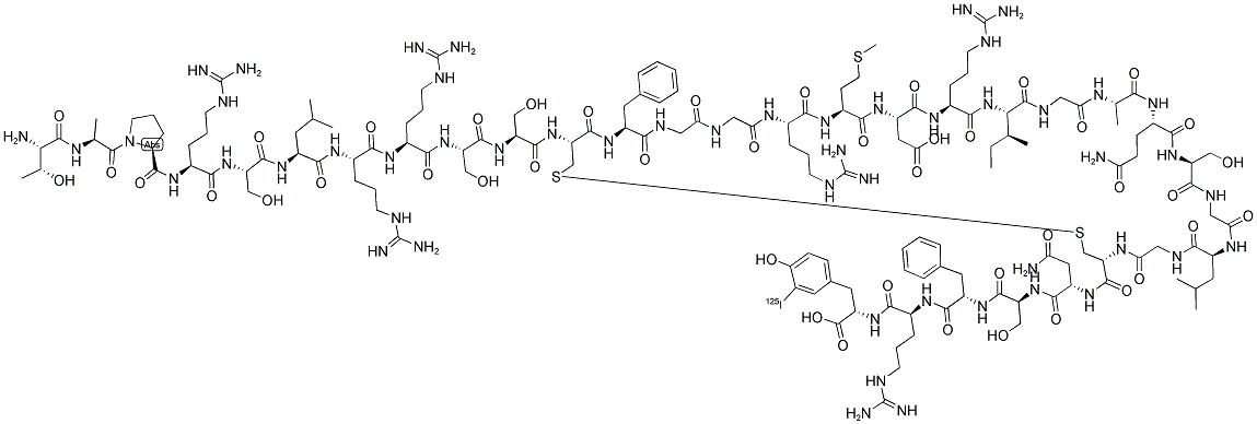 ([125I]-TYR)-THR-ALA-PRO-ARG-ATRIAL NATRIURETIC FACTOR (1-28) (HUMAN) Struktur