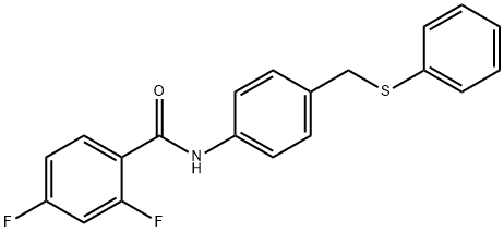 2,4-DIFLUORO-N-(4-[(PHENYLSULFANYL)METHYL]PHENYL)BENZENECARBOXAMIDE Struktur