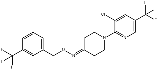 1-[3-CHLORO-5-(TRIFLUOROMETHYL)-2-PYRIDINYL]TETRAHYDRO-4(1H)-PYRIDINONE O-[3-(TRIFLUOROMETHYL)BENZYL]OXIME Struktur