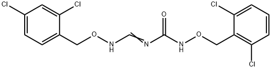 N-[(2,6-DICHLOROBENZYL)OXY]-N-(([(2,4-DICHLOROBENZYL)OXY]IMINO)METHYL)UREA Struktur