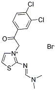 3-[2-(3,4-DICHLOROPHENYL)-2-OXOETHYL]-2-([(DIMETHYLAMINO)METHYLIDENE]AMINO)-1,3-THIAZOL-3-IUM BROMIDE Struktur