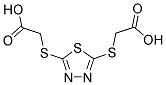 ((5-[(CARBOXYMETHYL)THIO]-1,3,4-THIADIAZOL-2-YL)THIO)ACETIC ACID Struktur