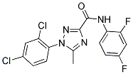 1-(2,4-DICHLOROPHENYL)-N-(2,4-DIFLUOROPHENYL)-5-METHYL-1H-1,2,4-TRIAZOLE-3-CARBOXAMIDE Struktur