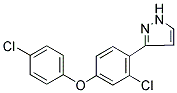 3-[2-CHLORO-4-(4-CHLOROPHENOXY)PHENYL]-1H-PYRAZOLE Struktur