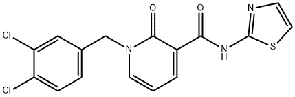 1-(3,4-DICHLOROBENZYL)-2-OXO-N-(1,3-THIAZOL-2-YL)-1,2-DIHYDRO-3-PYRIDINECARBOXAMIDE Struktur