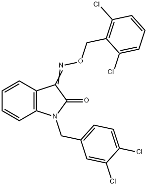 1-(3,4-DICHLOROBENZYL)-1H-INDOLE-2,3-DIONE 3-[O-(2,6-DICHLOROBENZYL)OXIME] Struktur