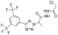 N'1-(2-CHLOROACETYL)-2-(5-[3,5-DI(TRIFLUOROMETHYL)PHENYL]-2H-1,2,3,4-TETRAAZOL-2-YL)PROPANOHYDRAZIDE Struktur