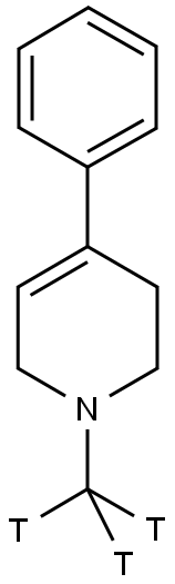 METHYL-4-PHENYL 1,2,3,6-TETRAHYDROPYRIDINE, 1-, [METHYL-3H] Struktur