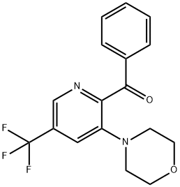 [3-MORPHOLINO-5-(TRIFLUOROMETHYL)-2-PYRIDINYL](PHENYL)METHANONE Struktur