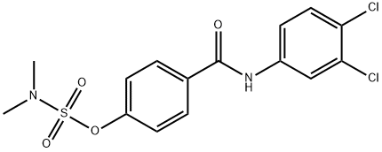 4-[(3,4-DICHLOROANILINO)CARBONYL]PHENYL-N,N-DIMETHYLSULFAMATE Struktur