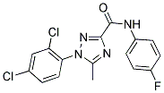 1-(2,4-DICHLOROPHENYL)-N-(4-FLUOROPHENYL)-5-METHYL-1H-1,2,4-TRIAZOLE-3-CARBOXAMIDE Struktur