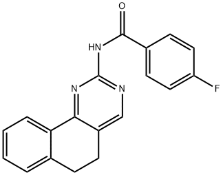 N-(5,6-DIHYDROBENZO[H]QUINAZOLIN-2-YL)-4-FLUOROBENZENECARBOXAMIDE Struktur