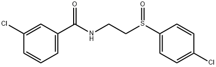 3-CHLORO-N-(2-[(4-CHLOROPHENYL)SULFINYL]ETHYL)BENZENECARBOXAMIDE Struktur