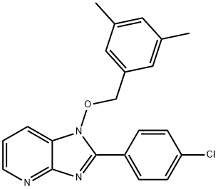 2-(4-CHLOROPHENYL)-1-[(3,5-DIMETHYLBENZYL)OXY]-1H-IMIDAZO[4,5-B]PYRIDINE Struktur