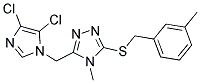 3-[(4,5-DICHLORO-1H-IMIDAZOL-1-YL)METHYL]-4-METHYL-5-[(3-METHYLBENZYL)THIO]-4H-1,2,4-TRIAZOLE Struktur