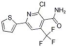 2-CHLORO-6-(2-THIENYL)-4-(TRIFLUOROMETHYL)NICOTINAMIDE Struktur