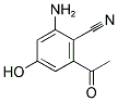 2-ACETYL-6-AMINO-4-HYDROXYBENZONITRILE Struktur