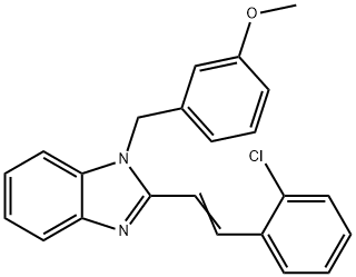 2-(2-CHLOROSTYRYL)-1-(3-METHOXYBENZYL)-1H-1,3-BENZIMIDAZOLE Struktur