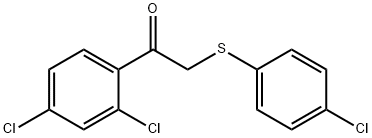 2-[(4-CHLOROPHENYL)SULFANYL]-1-(2,4-DICHLOROPHENYL)-1-ETHANONE Struktur