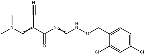 2-CYANO-N-(([(2,4-DICHLOROBENZYL)OXY]IMINO)METHYL)-3-(DIMETHYLAMINO)ACRYLAMIDE Struktur