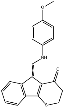 5-[(4-METHOXYANILINO)METHYLENE]-2,3-DIHYDROINDENO[1,2-B]THIOPYRAN-4(5H)-ONE Struktur