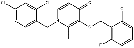 3-[(2-CHLORO-6-FLUOROBENZYL)OXY]-1-(2,4-DICHLOROBENZYL)-2-METHYL-4(1H)-PYRIDINONE Struktur