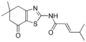 N-(5,5-DIMETHYL-7-OXO(4,5,6-TRIHYDROBENZOTHIAZOL-2-YL))-4-METHYLPENT-2-ENAMIDE Struktur