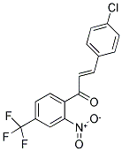 3-(4-CHLOROPHENYL)-1-[2-NITRO-4-(TRIFLUOROMETHYL)PHENYL]PROP-2-EN-1-ONE Struktur