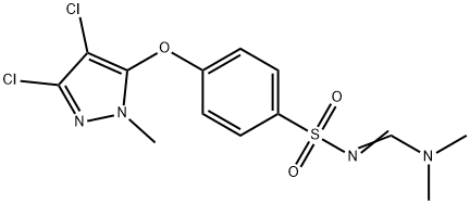 4-[(3,4-DICHLORO-1-METHYL-1H-PYRAZOL-5-YL)OXY]-N-[(DIMETHYLAMINO)METHYLENE]BENZENESULFONAMIDE Struktur