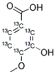 3-HYDROXY-4-METHOXYBENZOIC ACID (RING-13C6) Struktur