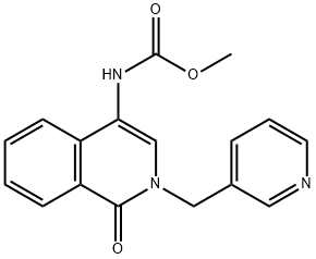 METHYL N-[1-OXO-2-(3-PYRIDINYLMETHYL)-1,2-DIHYDRO-4-ISOQUINOLINYL]CARBAMATE Struktur