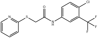 N-[4-CHLORO-3-(TRIFLUOROMETHYL)PHENYL]-2-(2-PYRIDINYLSULFANYL)ACETAMIDE Struktur