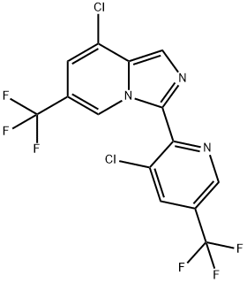8-CHLORO-3-[3-CHLORO-5-(TRIFLUOROMETHYL)-2-PYRIDINYL]-6-(TRIFLUOROMETHYL)IMIDAZO[1,5-A]PYRIDINE Struktur