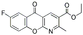 ETHYL 7-FLUORO-2-METHYL-5-OXO-5H-CHROMENO[2,3-B]PYRIDINE-3-CARBOXYLATE Struktur