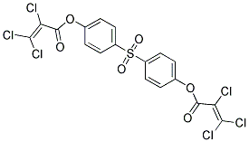 4-((4-[(2,3,3-TRICHLOROACRYLOYL)OXY]PHENYL)SULFONYL)PHENYL 2,3,3-TRICHLOROACRYLATE Struktur