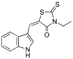 3-ETHYL-5-(INDOL-3-YLMETHYLENE)-2-THIOXO-1,3-THIAZOLIDIN-4-ONE Struktur