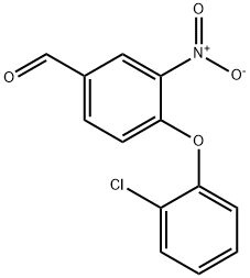 4-(2-CHLOROPHENOXY)-3-NITROBENZENECARBALDEHYDE Struktur