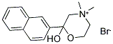 2-HYDROXY-4,4-DIMETHYL-2-(2-NAPHTHYL)-1,4-OXAZINAN-4-IUM BROMIDE Struktur