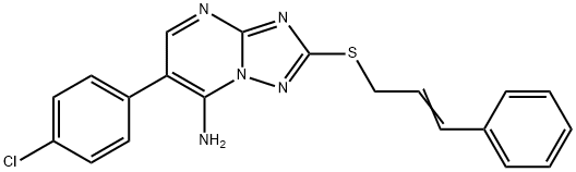 6-(4-CHLOROPHENYL)-2-[(3-PHENYL-2-PROPENYL)SULFANYL][1,2,4]TRIAZOLO[1,5-A]PYRIMIDIN-7-AMINE Struktur