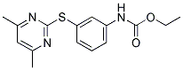 3-[(4,6-DIMETHYLPYRIMIDIN-2-YL)THIO]PHENYLCARBAMIC ACID, ETHYL ESTER Struktur