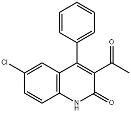 1-(6-CHLORO-2-HYDROXY-4-PHENYL-QUINOLIN-3-YL)-ETHANONE Struktur