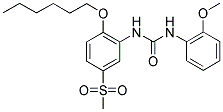 N-[2-(N-HEXYLOXY)-5-(METHYLSULPHONYL)PHENYL]-N'-(2-METHOXYPHENYL)UREA Struktur