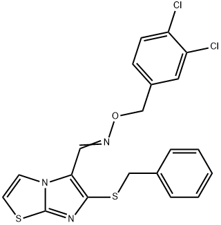 6-(BENZYLSULFANYL)IMIDAZO[2,1-B][1,3]THIAZOLE-5-CARBALDEHYDE O-(3,4-DICHLOROBENZYL)OXIME Struktur