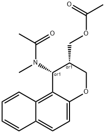 (1-[ACETYL(METHYL)AMINO]-2,3-DIHYDRO-1H-BENZO[F]CHROMEN-2-YL)METHYL ACETATE Struktur