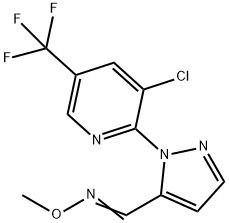 1-[3-CHLORO-5-(TRIFLUOROMETHYL)-2-PYRIDINYL]-1H-PYRAZOLE-5-CARBALDEHYDE O-METHYLOXIME Struktur