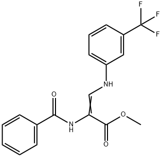 METHYL 2-(BENZOYLAMINO)-3-[3-(TRIFLUOROMETHYL)ANILINO]ACRYLATE Struktur