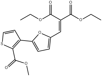 DIETHYL 2-((5-[2-(METHOXYCARBONYL)-3-THIENYL]-2-FURYL)METHYLENE)MALONATE Struktur